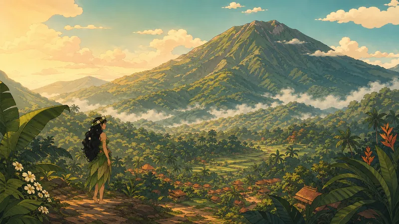 Maria Makiling – skogens vokter — illustrasjon fra Filipino Tales
