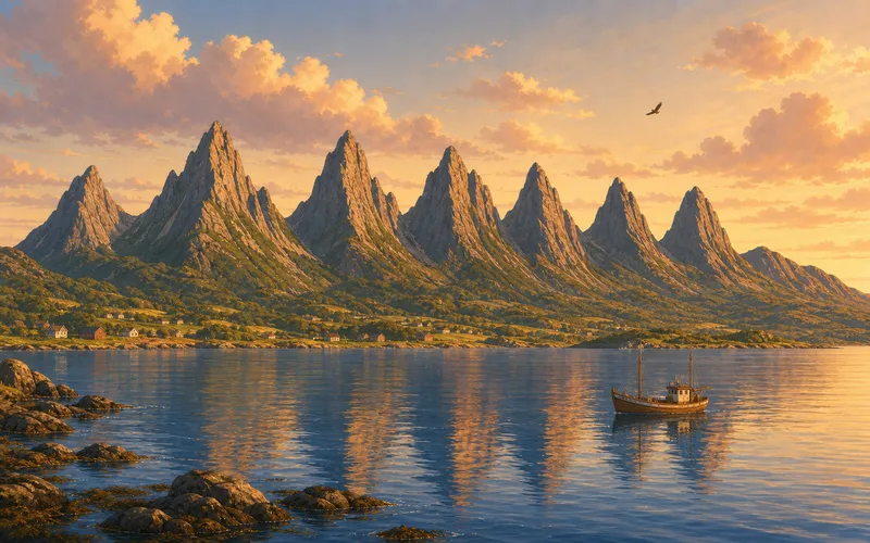 De syv søstre — illustrasjon fra Nordic Tales